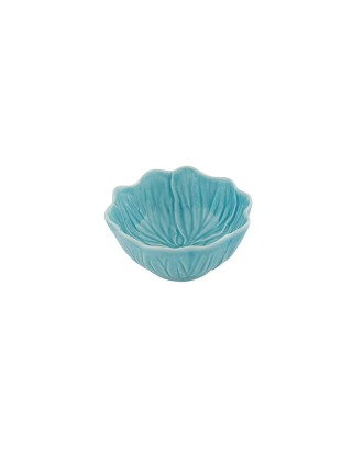 Bol ceramic albastru, 12 cm, Flora - BORDALLO PINHEIRO